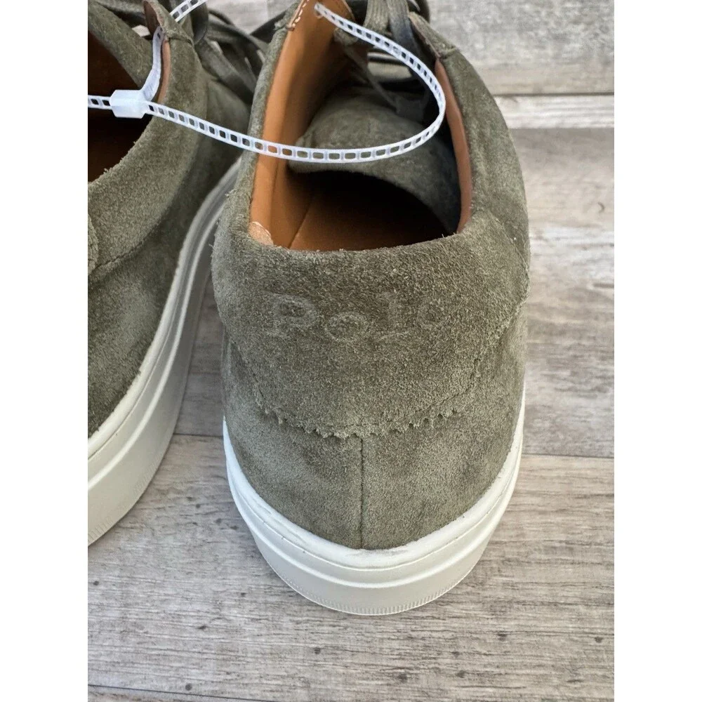 Polo Ralph Lauren Jermain Lux Suede Sneakers Olive Green Men's Size 8 New